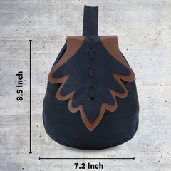 Custom Made Turned Leather Viking Belt Pouch - Viking Costume